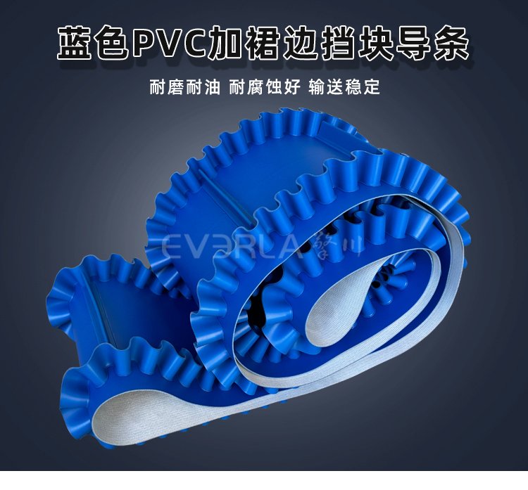 藍色PVC輸送帶加裙邊擋板導(dǎo)條.jpg